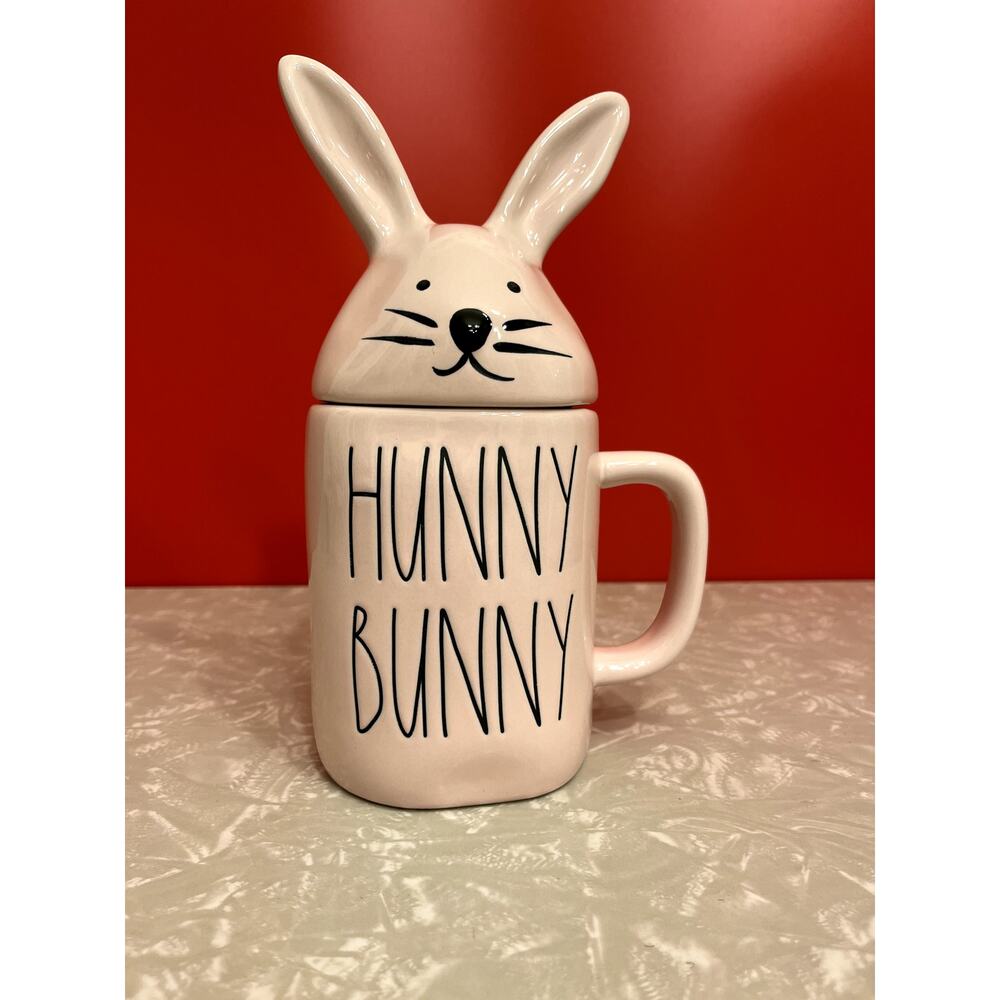 RAE DUNN Artisan Collection Hunny Bunny Mug with Lid